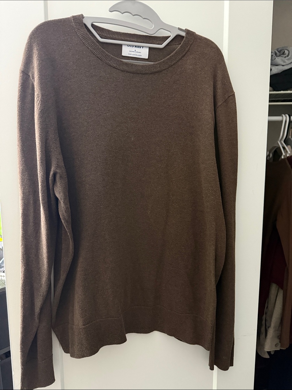 Old Navy Brown Scoop Neck Lightweight Knit Sweater